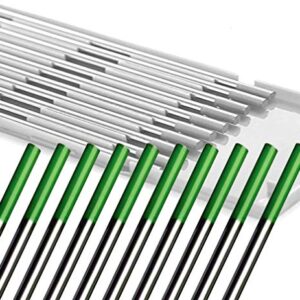 WeldingCity 10-pk Premium TIG Welding Tungsten Electrode Rod Pure (Green, EW-P) 3/32" x 7" | 10-pcs