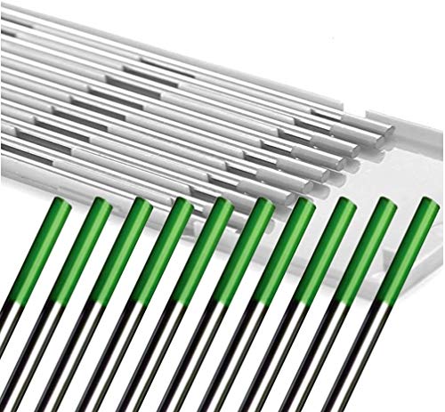 WeldingCity 10-pk Premium TIG Welding Tungsten Electrode Rod Pure (Green, EW-P) 3/32" x 7" | 10-pcs