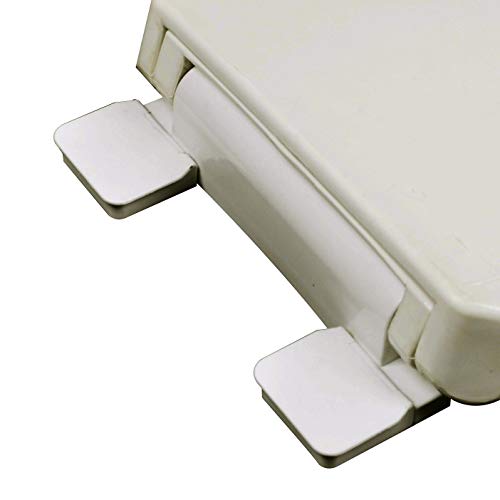 Bath Décor 2F1E6-80 Slow Close Plastic Elongated Top Mount Adjustable Release and Clean Hinge Toilet Seat, Silver/Grey