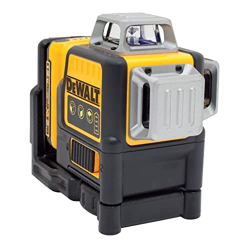 DEWALT 12V MAX Laser Level, Green Line Laser, 3-Way, 360 Degree Professional Laser, Cordless/Rechargeable (DW089LG),Yellow