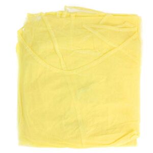 Ever Ready First Aid Isolation Gown with Elastic Wrists, Fluid Resistant, Yellow (Pack of 10)