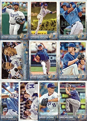 2015 Topps (Series 1 & 2) Kansas City Royals Baseball Card Team Set - 22 Card Set includes Salvador Perez, Alex Gordon, Mike Moustakas, Eric Hosmer, and more!