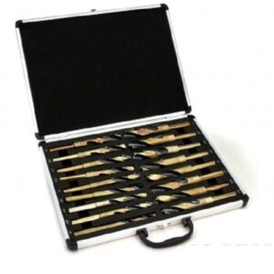 17pc large size drill bit set industrial steel metal silver deming hss with case