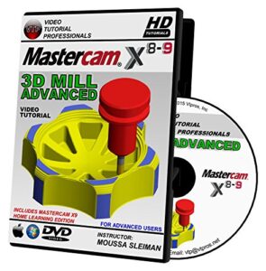 mastercam x8-x9 3d advanced mill video tutorial hd dvd