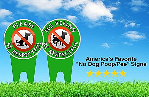 Signs Authority No Pooping Dog Signs for Yard | 6"x12" dibond Aluminum No Dog Poop Signs For Yard | Please Be Respectful - Dog Poop Signs For Yard | Pick Up Your Dog Poop Signs - Metal Outdoor Sign