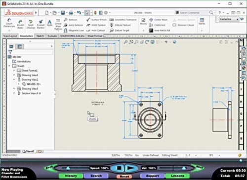 SOLIDWORKS 2016: Mechanical Drawings – Video Training Course