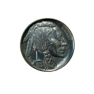 loftus international jumbo 3" indian head buffalo nickel fake play coin