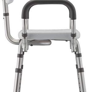 NOVA Medical Products Shower & Bath Chair with Back & Arms & Hygienic Design, White, 1 Count