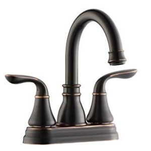 Derengge 045-FS NB Two-Handle Oil Rubbed Bronze Bathroom Faucet with Pop up Drain,cUPC NSF AB1953