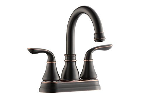 Derengge 045-FS NB Two-Handle Oil Rubbed Bronze Bathroom Faucet with Pop up Drain,cUPC NSF AB1953