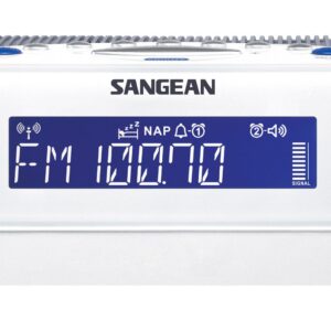 Sangean All in One Weather Atomic AM/FM Dual Alarm Clock Radio with Large Easy to Read Backlit LCD Display