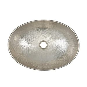 Sinkology SB305-19N Hobbes, 19", Nickel Hammered Handcrafted Above Counter Vessel Sink