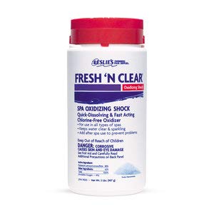 leslie's fresh 'n clear granular non chlorine oxidizing pool shock - for sanitizing swimming pools, spas, and hot tubs - 2 pounds