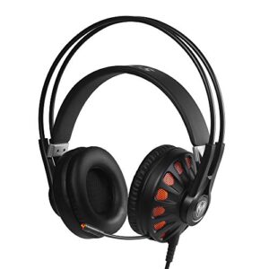 somic g932 usb pc gaming headset 7.1 virtual surround sound,over ear computer gaming headphones with led lighting and retractable microphone