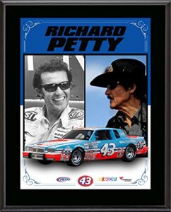 richard petty sublimated 10.5" x 13" stylized composite plaque - nascar driver plaques and collages