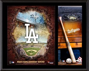 los angeles dodgers sublimated 12" x 15" team logo plaque - mlb team plaques and collages