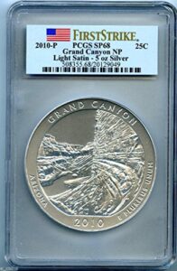 2010 us mint p grand canyon 5 ounces atb pcgs sp68 light satin quarter sp68 pcgs