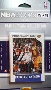 new york knicks 2015 2016 hoops basketball factory sealed team set with carmelo anthony and kristaps porzingis rookie
