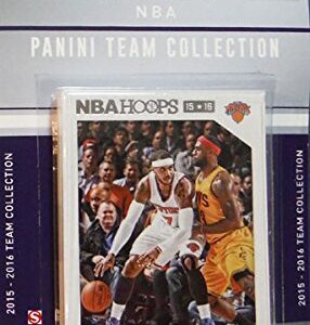 New York Knicks 2015 2016 Hoops Basketball Factory Sealed Team Set with Carmelo Anthony and Kristaps Porzingis Rookie