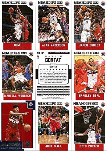 Washington Wizards 2015 2016 Hoops Factory Sealed 9 Card Team Set with Kelly Oubre Rookie Card Plus