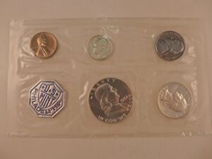 1962 us proof set proof set 5 coins silver mint state