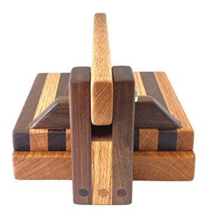 Central Coast Woodworks Hardwood Tortilla Press - Red Oak & Walnut- 8 inch
