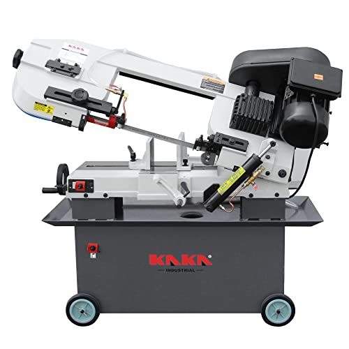 KAKA INDUSTRIAL Band Saw BS-712N, 4 step blade speeds Horizontal metal cut band saw with 1.5HP motor 115V and 230V Single phase
