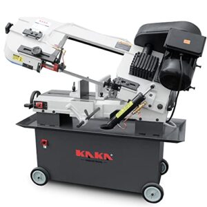 KAKA INDUSTRIAL Band Saw BS-712N, 4 step blade speeds Horizontal metal cut band saw with 1.5HP motor 115V and 230V Single phase