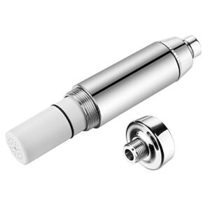 hotelspa 1125 universal high performance shower filter with replaceable 2 stage kdf/cag cartridge. can be used with any overhead shower head, handheld shower or shower combo (premium chrome finish)