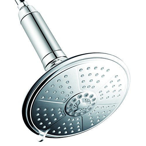 HotelSpa 1125 Universal High Performance Shower Filter with Replaceable 2 Stage KDF/CAG Cartridge. Can be used with any Overhead Shower Head, Handheld Shower or Shower Combo (Premium Chrome Finish)