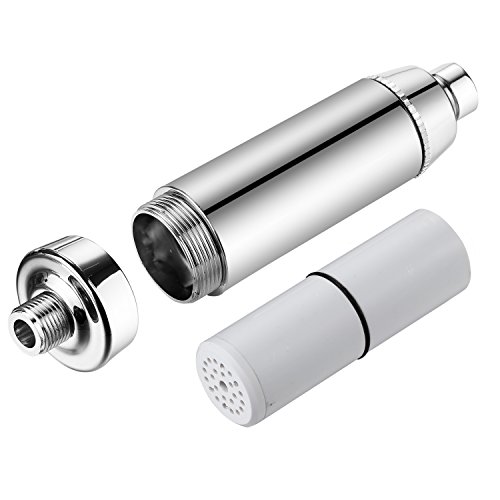 HotelSpa 1125 Universal High Performance Shower Filter with Replaceable 2 Stage KDF/CAG Cartridge. Can be used with any Overhead Shower Head, Handheld Shower or Shower Combo (Premium Chrome Finish)