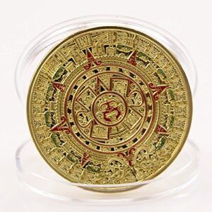 chunlin mayan aztec prophecy calendar commemorative coin collection gift (mayan prophecy gold)