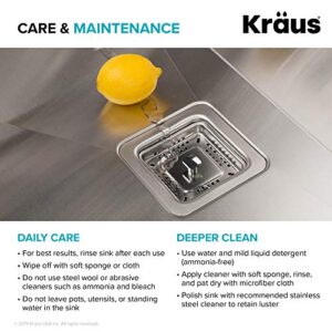 KRAUS Pax 24-inch 18 Gauge Undermount Single Bowl Stainless Steel Laundry and Utility Sink, KHU24L