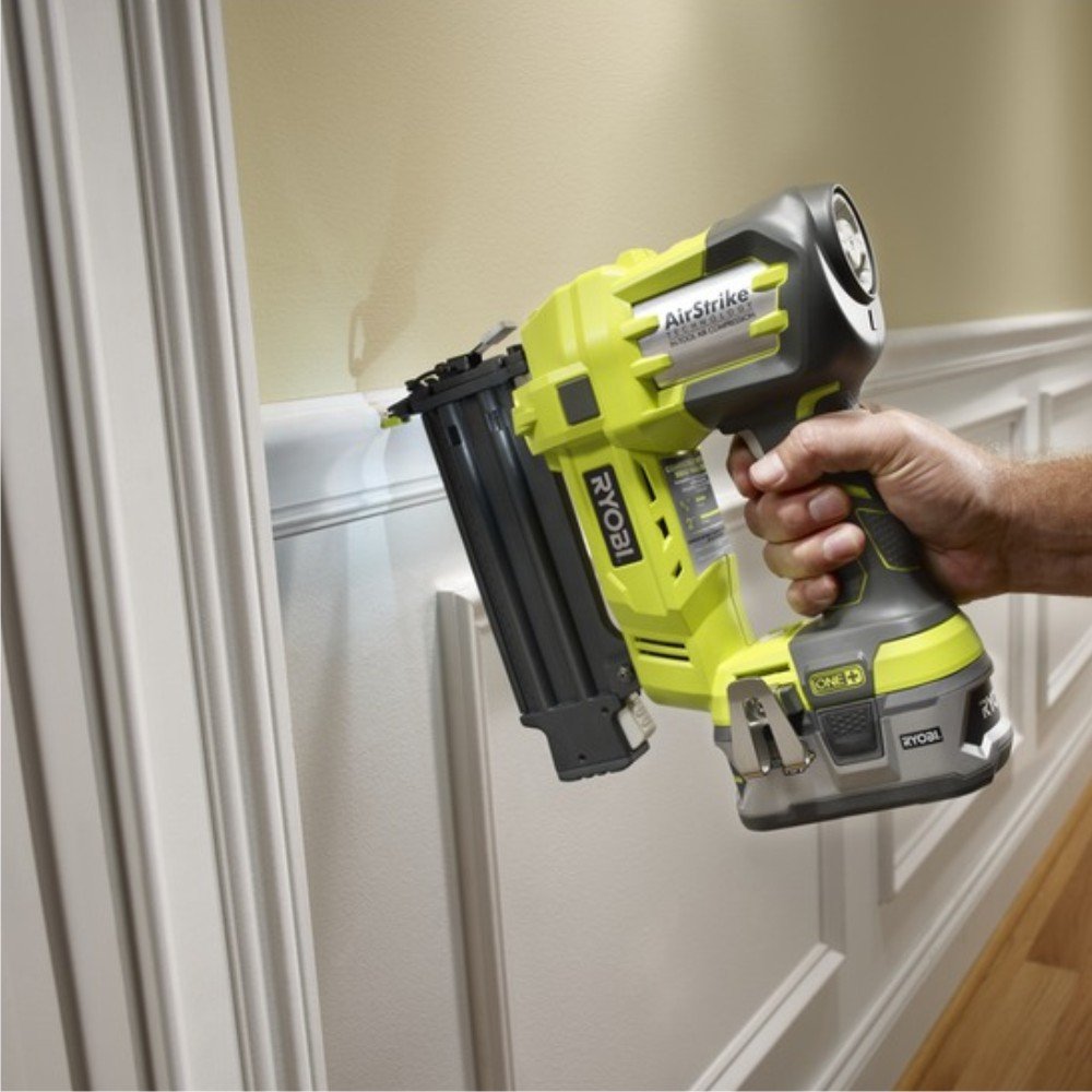 RYOBI ZRP320 ONE Plus 18V Cordless Lithium-Ion 2 in. Brad Nailer Battery and Charger Sold Separately (Renewed)