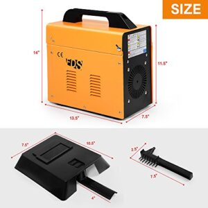 Goplus 110V MIG 130 Welder Flux Core Welding Machine, No Gas Welding Machine with Electrode Holder Face Shield (Orange)