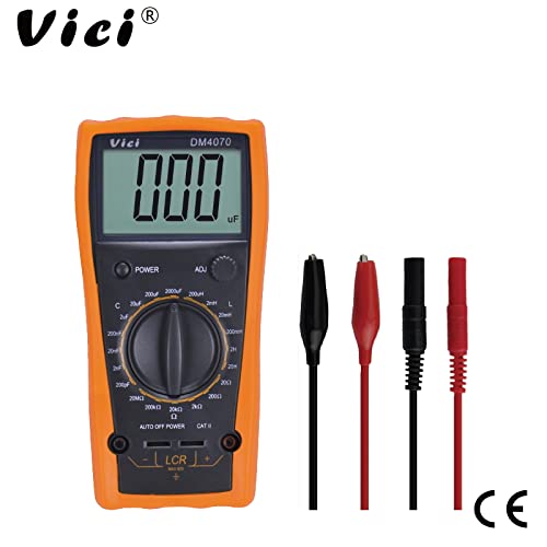 AideTek DM4070 LCR Meter multimeter Tester capacitance Inductance Resistance self-Discharge