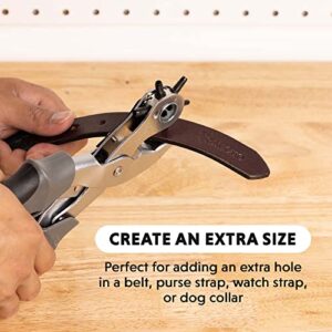 General Tools Revolving Punch Pliers 73 - 6 Multi-Hole Sizes For Leather, Rubber, & Plastic - Hobbies & Crafts