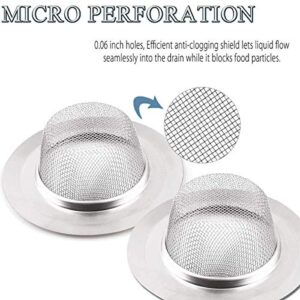 Sink Tub Strainer Screen Stainless Steel Fits 3"- 3 1/2" Drains - Kitchen Tools
