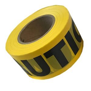 Cordova T15101 Bulk Pack 1.5-MIL Yellow Caution Barricade Tape, 3 in. x 1000 ft. Roll, 12-Pack