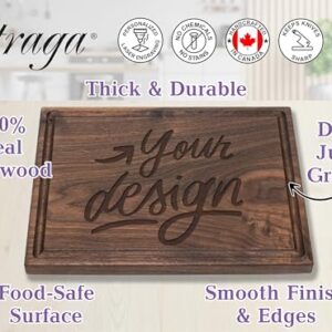 Straga Personalized Cutting Boards | Handmade Wood Engraved Charcuterie | Custom Wedding, Anniversary, Engagement Gift for Couples (Nautical Knot Design No.805)