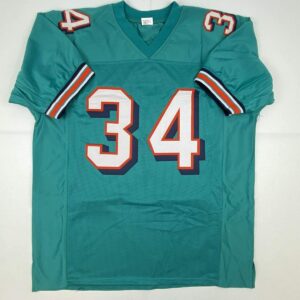 Autographed/Signed Ricky Williams Miami Teal Football Jersey JSA COA