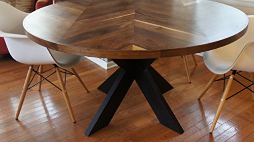 Chevron Dining Room Table with X Base