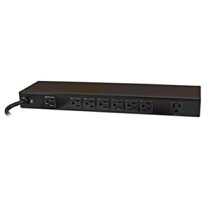 WELTRON Rack Mountable Surge Protector 15' Black 1U, (WSP-900RM)