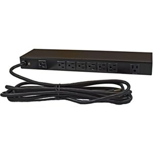 WELTRON Rack Mountable Surge Protector 15' Black 1U, (WSP-900RM)