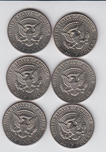 1977 Kennedy Half Dollars (6) Coins total- 1977 P&D, 1978 P&D, 1979 P&D- Circulated About Uncirculated Detials