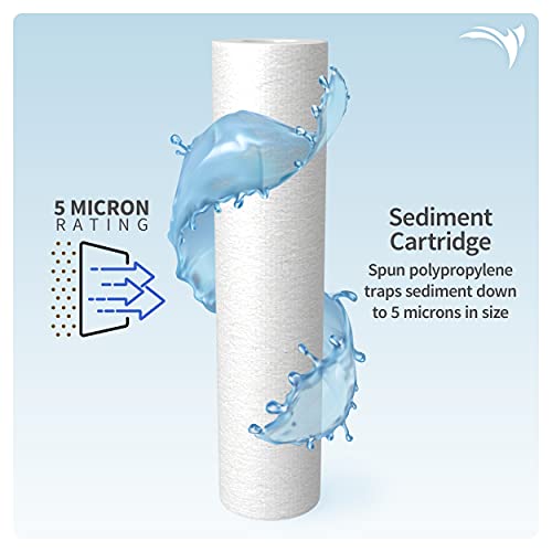 AquaticLife 10-Inch Sediment Water Filter Replacement Cartridges Kit (Carbon)