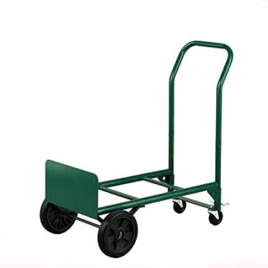 Harper Trucks JDTS2223 500 lb Capacity Super-Steel Convertible Hand Truck, Dual Purpose 2 Wheel Dolly and 4 Wheel Cart with 8" Wheels