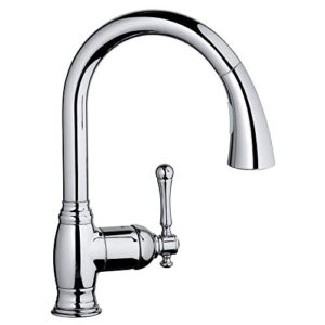 bridgeford single-handle pull-down kitchen faucet with dual spray, starlight chrome