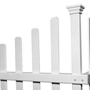 Zippity Outdoor Products ZP19007 No Dig Vinyl Corner Picket Unassembled Accent Fence, 42" x 30", White