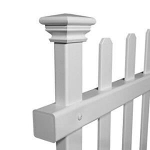 Zippity Outdoor Products ZP19007 No Dig Vinyl Corner Picket Unassembled Accent Fence, 42" x 30", White